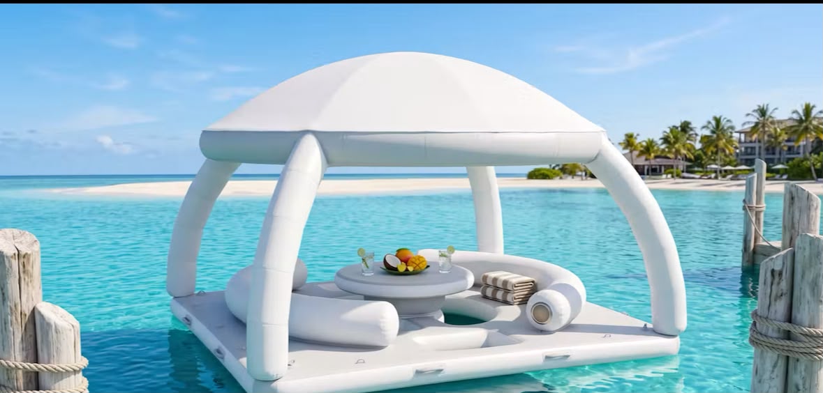 Luxury Shaded Floating Island — جزيرة عائمة فاخرة