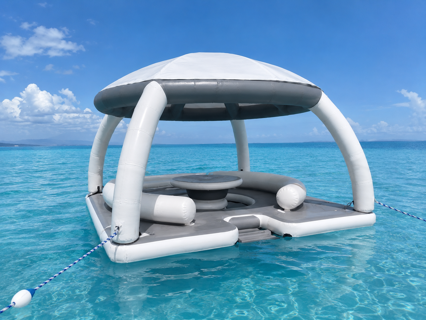 Luxury Shaded Floating Island — جزيرة عائمة فاخرة